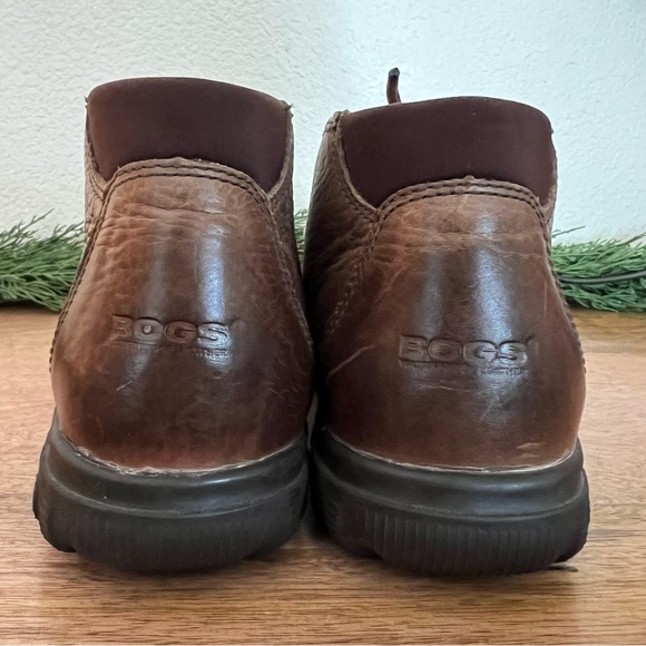 Bogs Eugene Chukka Ankle Boots 9 M Brown Lace Up Shoes Waterproof Leather Mens - Picture 7 of 17